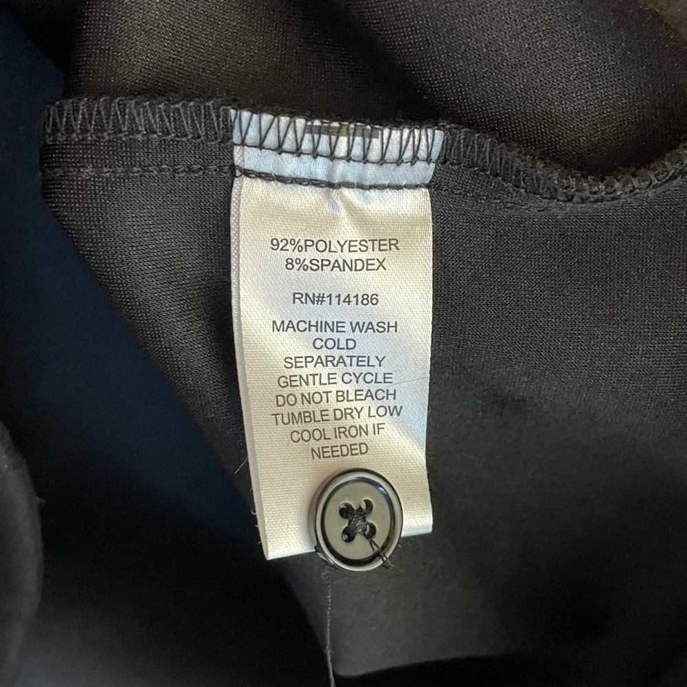 Thomas Sterling Black Faux Suede Button Down Shirt Men’s Medium NWT - Picture 4 of 4